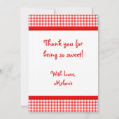 ジンジャーブレッドガールレッドギンガム サンキューカード (裏面)