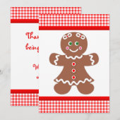 ジンジャーブレッドガールレッドギンガム サンキューカード (正面/裏面)