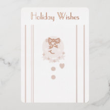 "ジンジャーブレッドガール"フラットフォイルホリデーカード