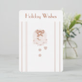 "ジンジャーブレッドガール"フラットフォイルホリデーカード 箔シーズンカード (立ち正面)