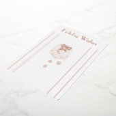 "ジンジャーブレッドガール"フラットフォイルホリデーカード 箔シーズンカード (回転した状態)