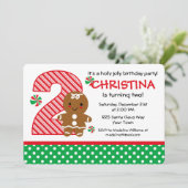 ジンジャーブレッドガール 2歳の誕生日 招待状 (スタンド正面)