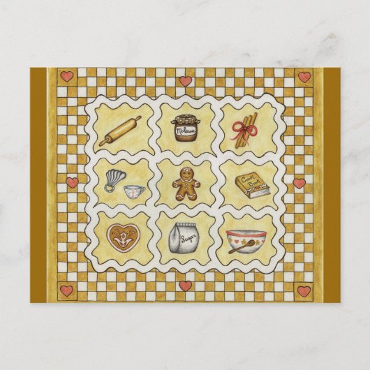 ジンジャーブレッドキッチンレシピ/ポストカード ポストカード (正面)