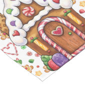 ジンジャーブレッドキャンデーの家のテーブルのランナー ショートテーブルランナー (コーナー)