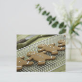 ジンジャーブレッドクッキーのクリスマスカードとシール シーズンポストカード (スタンド正面)