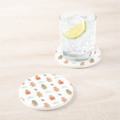 ジンジャーブレッドクッキーのクリスマスパターン コースター (側面)