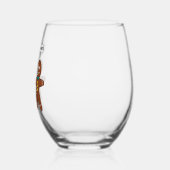 ジンジャーブレッドクッキーのクリスマスユーモア ステムなしワイングラス (左)