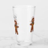 ジンジャーブレッドクッキーのクリスマスユーモア タンブラーグラス (左)