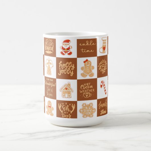 ジンジャーブレッドクッキーのクリスマス コーヒーマグカップ (中央)