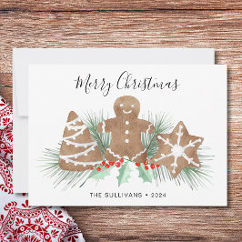 ジンジャーブレッドクッキーのクリスマス シーズンカード