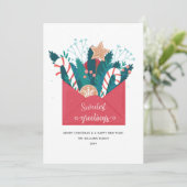 ジンジャーブレッドクッキーのクリスマス シーズンカード (スタンド正面)