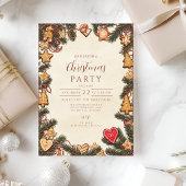 ジンジャーブレッドクッキーのクリスマス 招待状