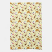 ジンジャーブレッドクッキーのトレイルのクリスマス キッチンタオル (縦)