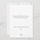 ジンジャーブレッドクッキーのフラットホリデーカード シーズンカード (裏面)