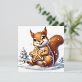 ジンジャーブレッドクッキーのリス シーズンカード (スタンド正面)