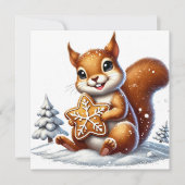 ジンジャーブレッドクッキーのリス シーズンカード (正面)