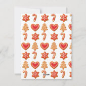 ジンジャーブレッドクッキーの喜びのホリデー マルチフォトカード シーズンカード (裏面)