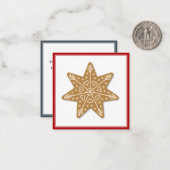 ジンジャーブレッドクッキークリスマスありがとう ノートカード (正面/裏面インサイチュ)