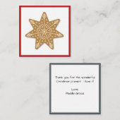 ジンジャーブレッドクッキークリスマスありがとう ノートカード (正面/裏面)