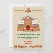 ジンジャーブレッドクッキークリスマスお祝い シーズンカード (裏面)