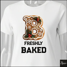 ジンジャーブレッドクッキークリスマスのイニシャルレターB トライブレンドTシャツ