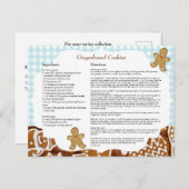 ジンジャーブレッドクッキークリスマスレシピ ポストカード (正面/裏面)