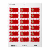 ジンジャーブレッドクッキークリスマス住所 シール (フルシート)