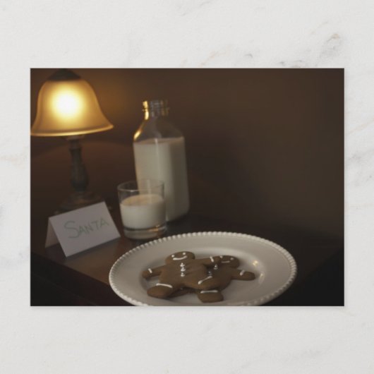 ジンジャーブレッドクッキーサンタクロース シーズンポストカード (正面)