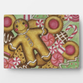 ジンジャーブレッドクッキーズクリスマスホリデーアートデコール フォトプラーク (正面)