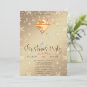 ジンジャーブレッドクッキードリンクスターズスター金ゴールドクリスマス 招待状 (スタンド正面)