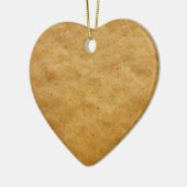 ジンジャーブレッドクッキーハート型-シナモン セラミックオーナメント (左)
