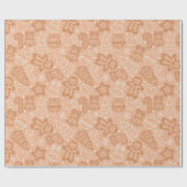 ジンジャーブレッドクッキーベルクリスマスツリー ラッピングペーパー (フラット)