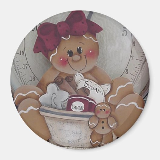 ジンジャーブレッドクッキーベーカー磁石 マグネット (正面)