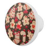 ジンジャーブレッドクッキーホリデークッキークリスマス セラミックノブ (右)