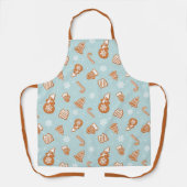 ジンジャーブレッドクッキーホリデークリスマスパターン エプロン (正面)