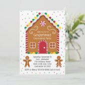 ジンジャーブレッドクッキーホリデ飾ーズパーティー 招待状 (スタンド正面)