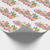 ジンジャーブレッドクッキー交換クリスマスパーティー ラッピングペーパー (角)