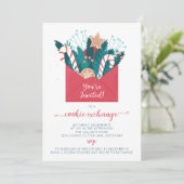 ジンジャーブレッドクッキー交換パーティーの招待状 招待状 (スタンド正面)