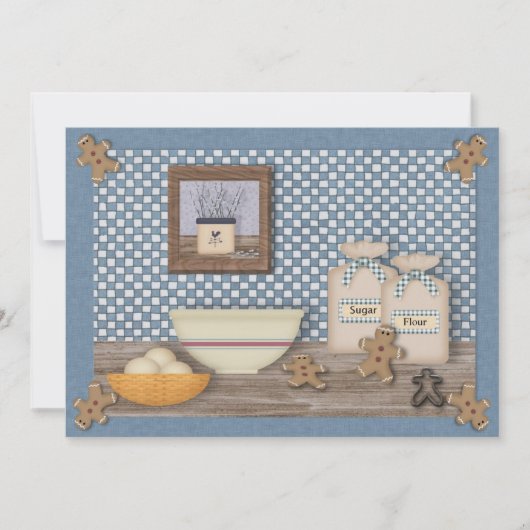 ジンジャーブレッドクッキー交換会の招待状 招待状 (正面)