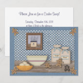 ジンジャーブレッドクッキー交換会の招待状 招待状 (正面/裏面)