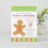 ジンジャーブレッドクッキー誕生日パーティー 招待状 (スタンド正面)