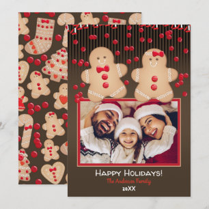 ジンジャーブレッドクッキー クリスマス クッキー ホリデー 写真 招待状