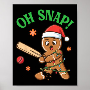 ジンジャーブレッドクリケットクリスマスクッキーOh Snap ポスター