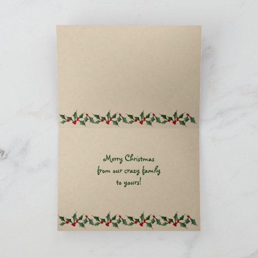 ジンジャーブレッドクリスマスの写真カード シーズンカード (内部)