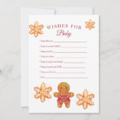 ジンジャーブレッドクリスマスの赤ちゃんへの願いアクティビティ 招待状 (正面)