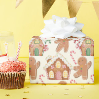 ジンジャーブレッドクリスマスウィンターホリデーシーズン ラッピングペーパー