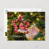 ジンジャーブレッドクリスマスオーナメント感謝のポストカード ポストカード (正面/裏面)