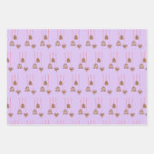 ジンジャーブレッドクリスマスオーナメント ラッピングペーパーシート (正面3)