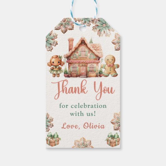 ジンジャーブレッドクリスマスクッキークリスマス誕生日 ギフトタグ (裏面)