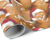 ジンジャーブレッドクリスマスクッキーラッピング紙 ラッピングペーパー (ロールコーナー)